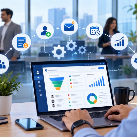 CRM Automation in a Modern Office